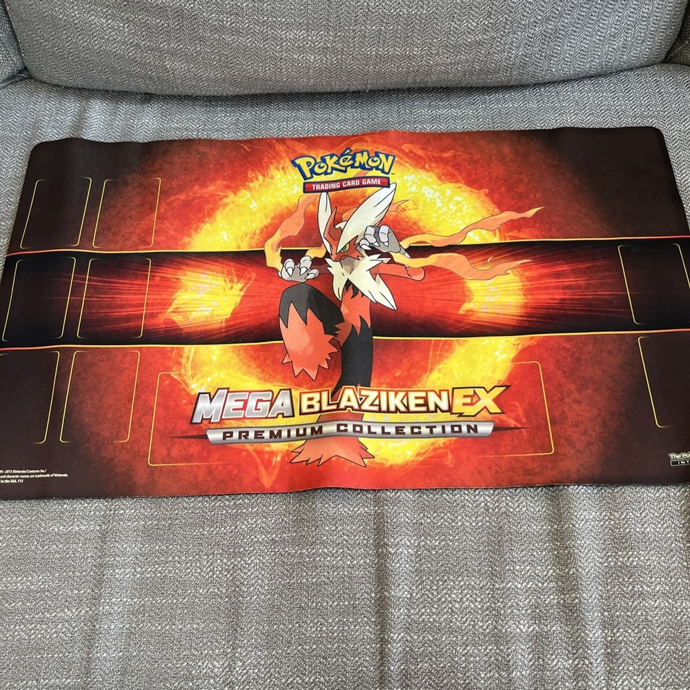 Pokemon Mega Blaziken EX Premium Collection Playmat TCG Card Game Play Mat 2015